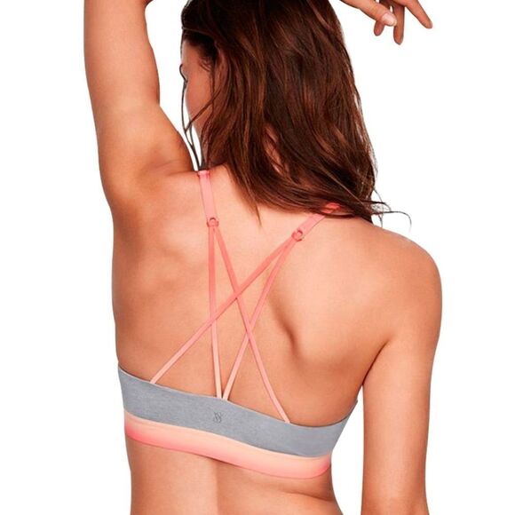 VS Triangle Strappy Bralette Orange Gray Medium - Picture 2 of 6
